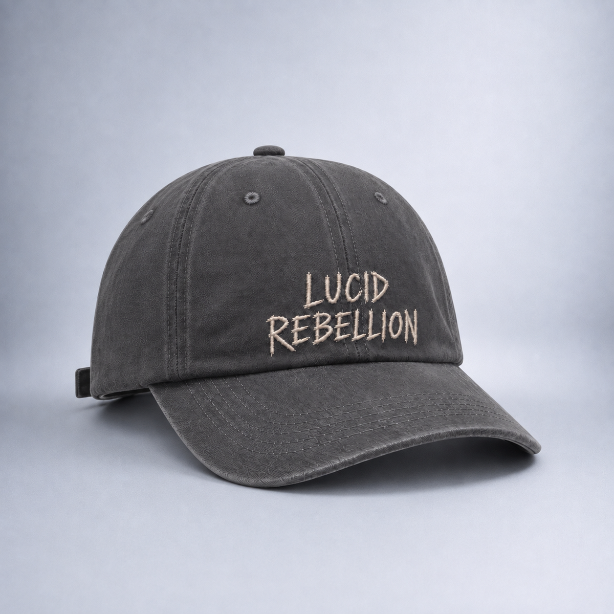 Lucid Rebellion Cap Ash Grey Angled