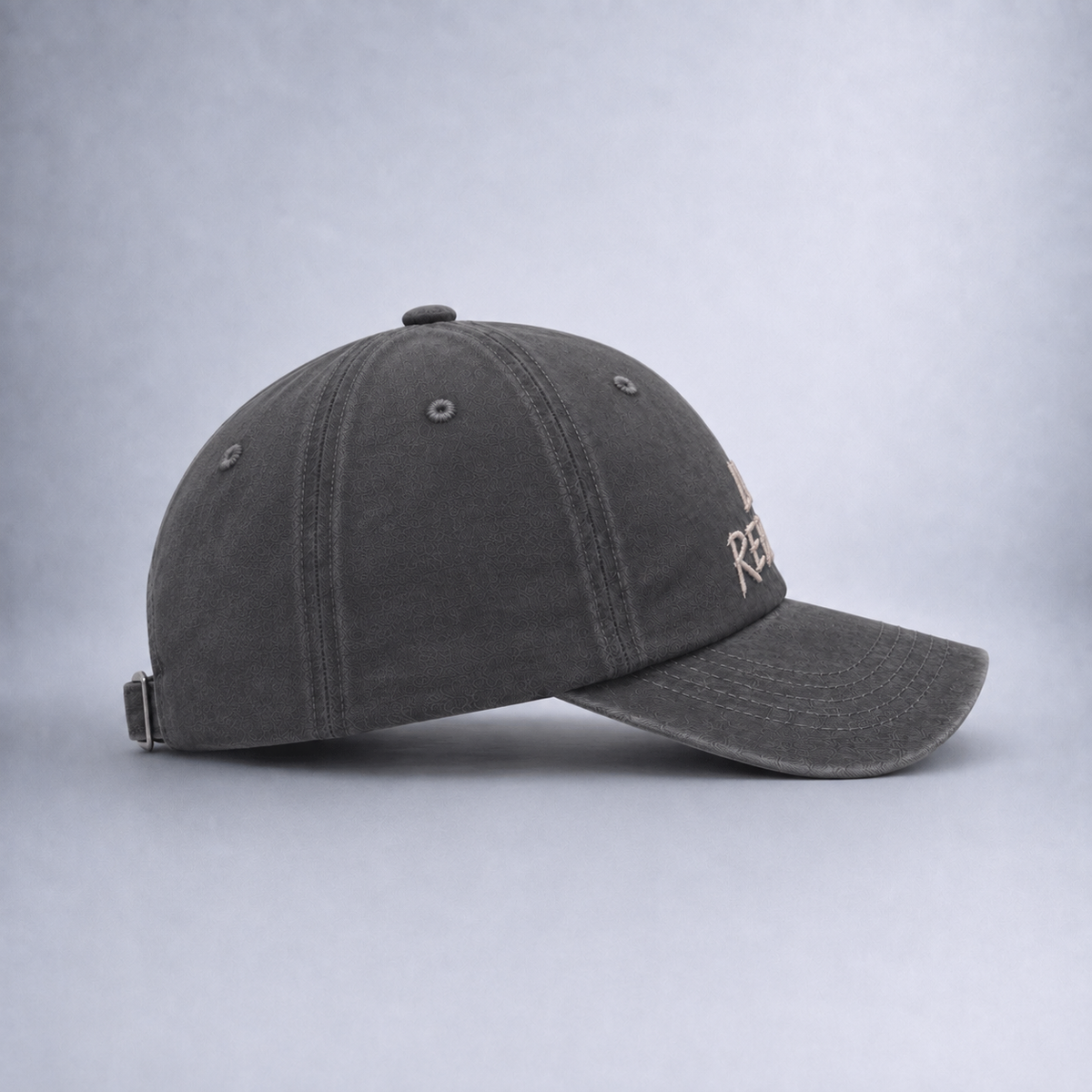 Lucid Rebellion Cap Ash Grey Side
