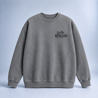 Lucid Rebellion Pullover Ash Grey Front