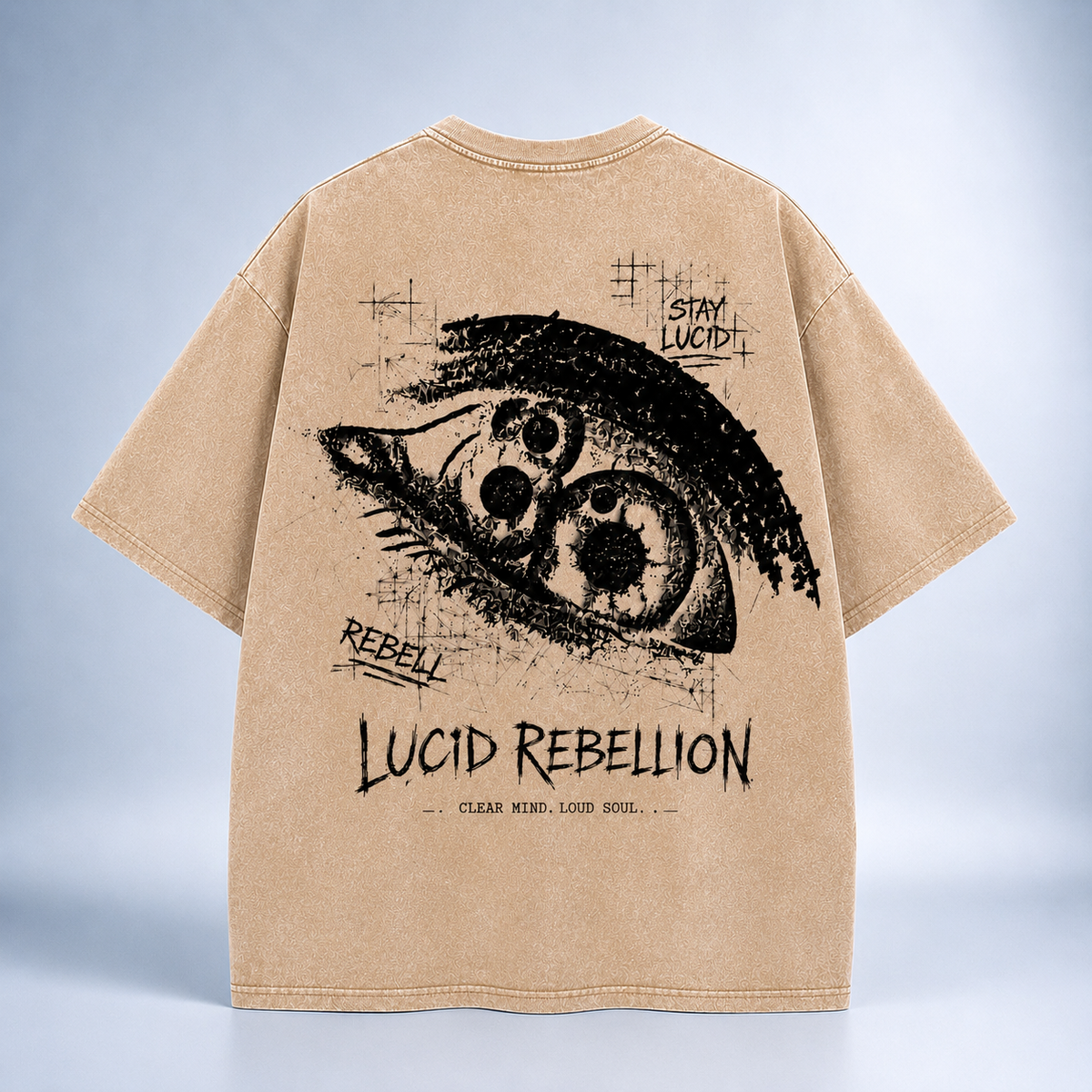 Lucid Rebellion T-Shirt Desert Sand Back