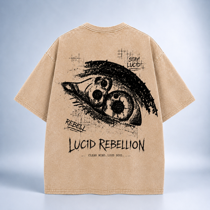 Lucid Rebellion T-Shirt Desert Sand Back