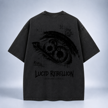 Lucid Rebellion T-Shirt Midnight Black Back